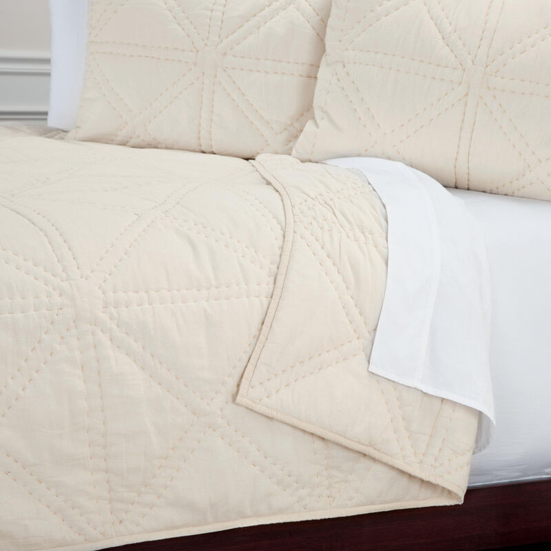 Geometric Cotton Down Alternative Comforter – 100% Cotton, 300 Thread Count, Machine Washable