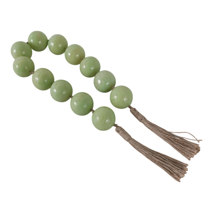 40'' Swirled 2" Resin Beaded Garland, Sage Green