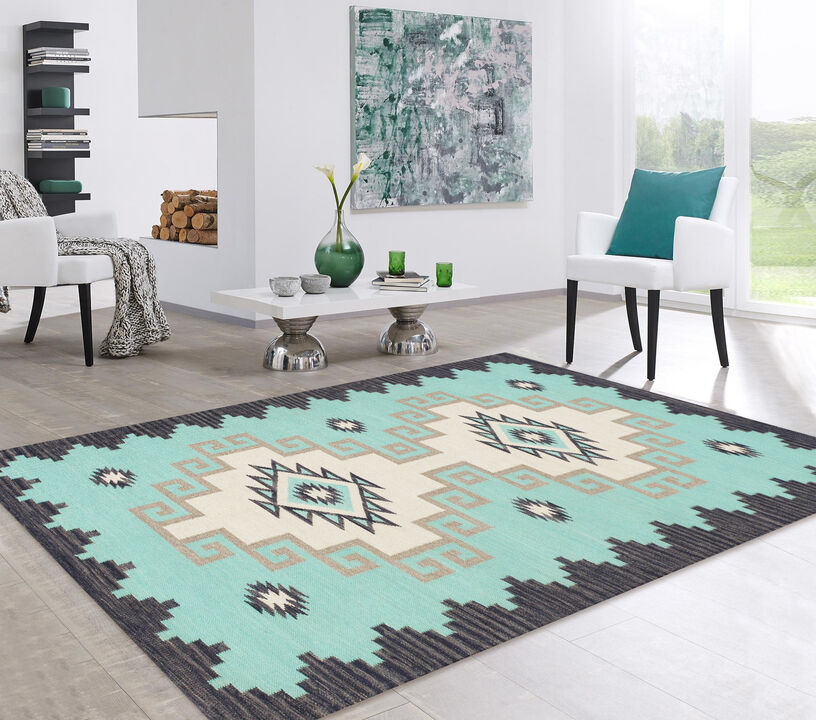 Pasargad Home Tuscany Hand-Woven Wool Area Rug- 3'11'' X  5'11''