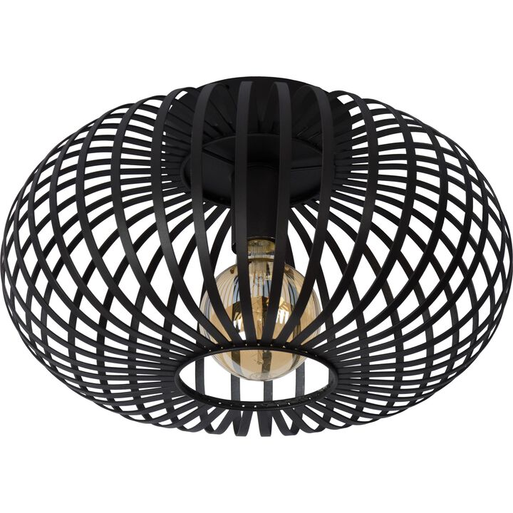15.5" Black Traditional Ceiling Light Fixture