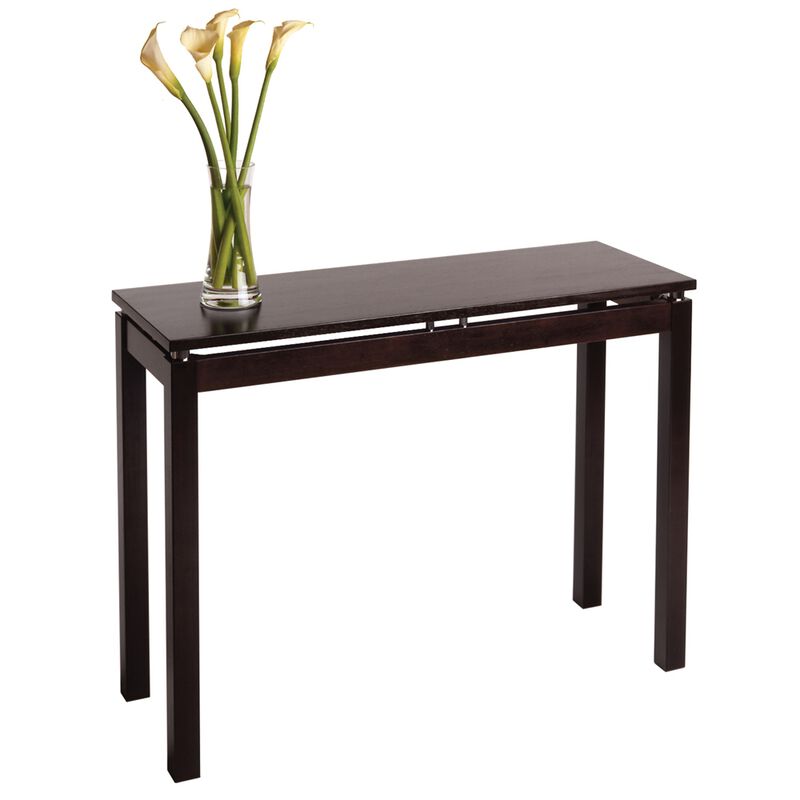 Linea Console / Hall Table with Chrome Accent