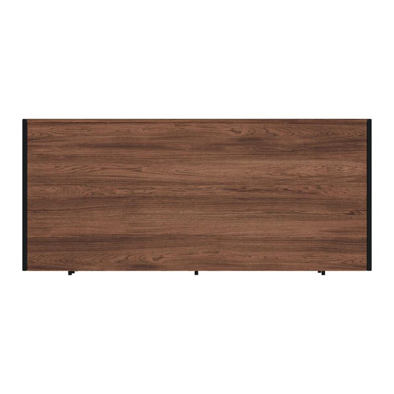 Butler Specialty Drake 6 Drawer Iron and Wood Executive Desk, Medium Brown image number 2