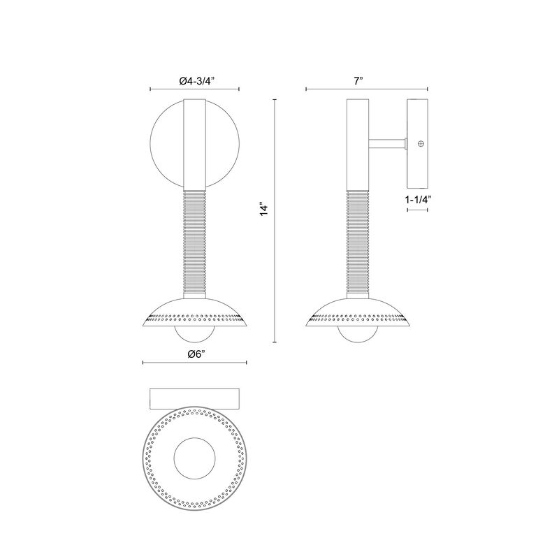 Arden 14-in Damp-Rated Dimmable LED Wall/Vanity Light with Shade image number 8