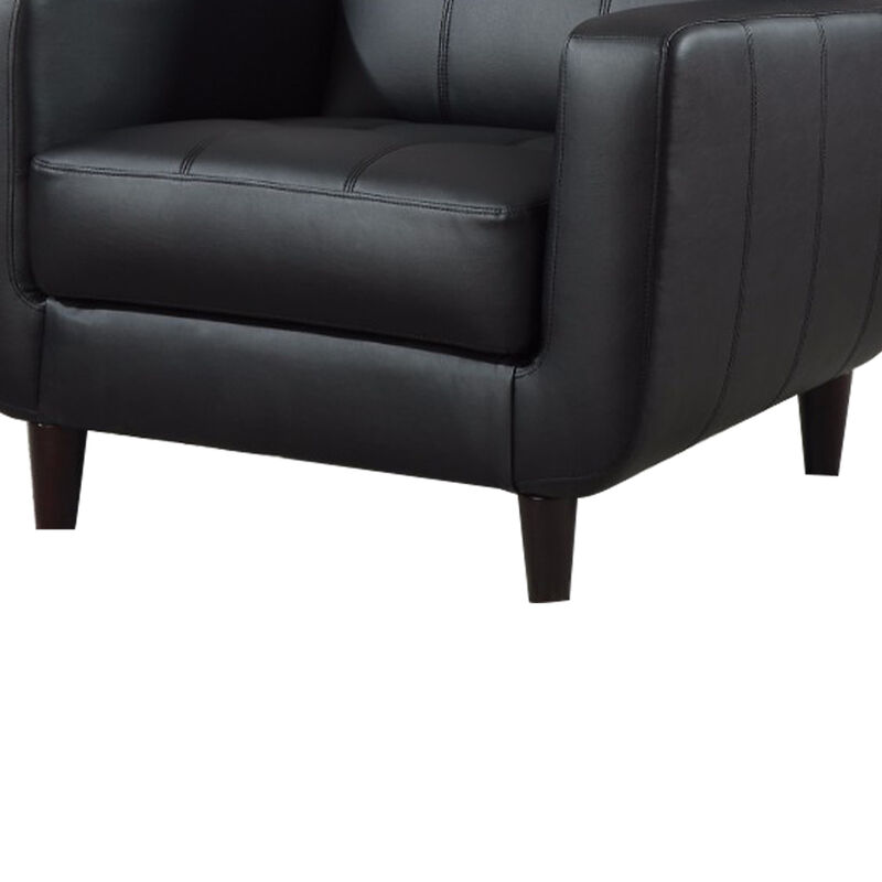 High toned Accent Chair, Black-Benzara