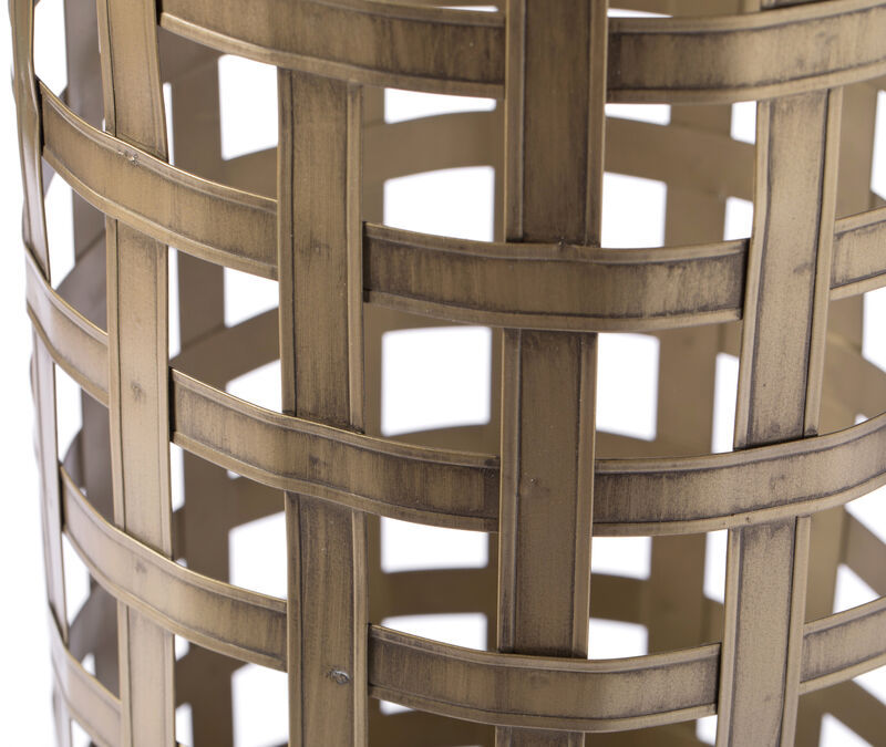 Round Metal Woven Umbrella Storage Stand