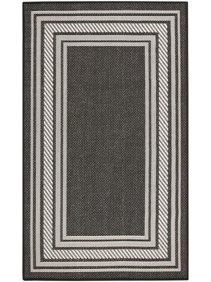Horizon Indoor/Outdoor HOZ03 Black 3' x 5' Rug