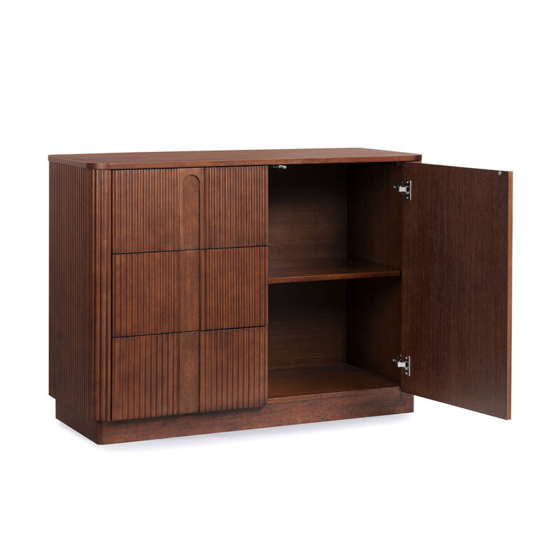 Wooden Sideboard with Adjustable Shelf Storage Cabinet image number 7