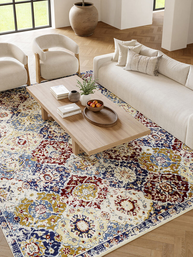 Grafix GRF31 Turquoise/Multicolor 7' x 10' Rug image number 2