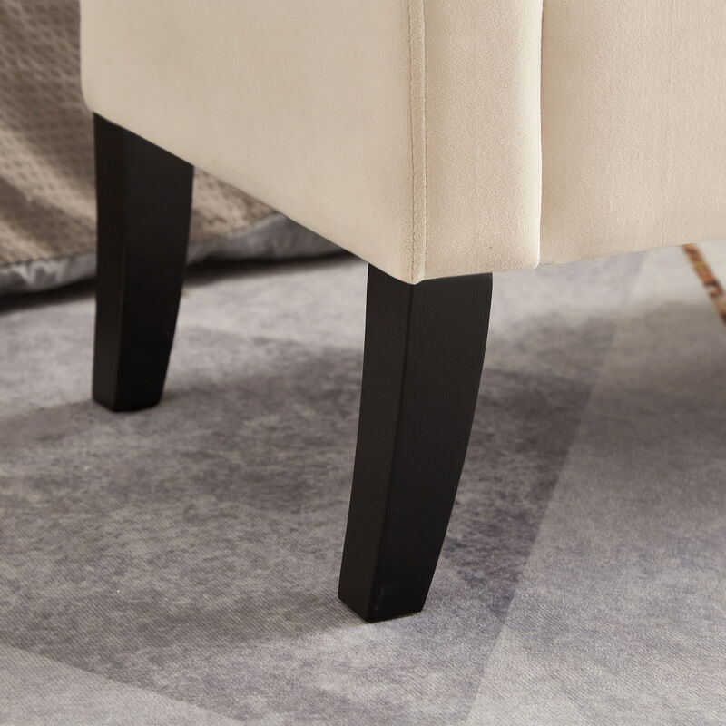 51.5" Bed Bench With Storage Velvet