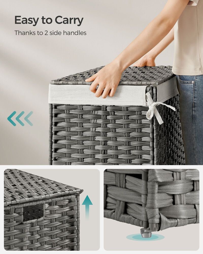 Storage Trunk with Cotton Liner and Metal Frame for Bedroom and Closet