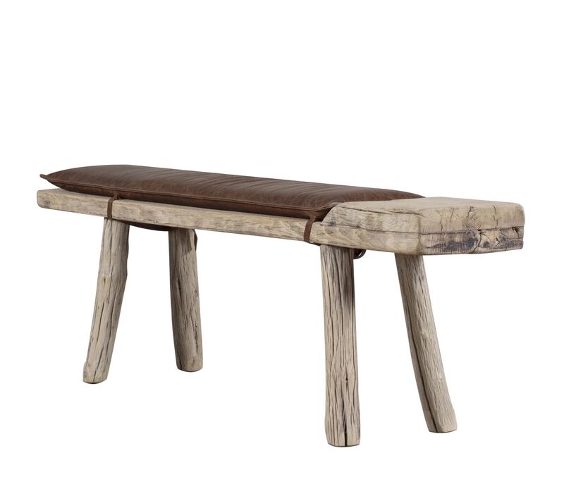 Vintage Solid Entryway Bench with Extra Seating image number 2