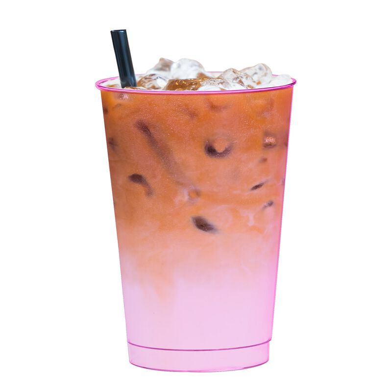 12 oz. Clear Pink Plastic Party Cups (240 Cups) image number 2