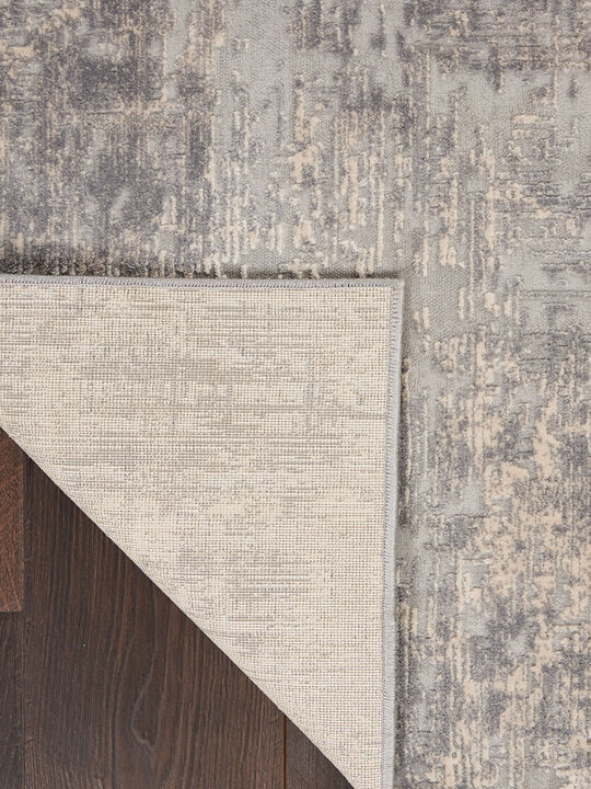 Rustic Textures RUS01 Ivory/Silver 3'11" x 5'11" Rug