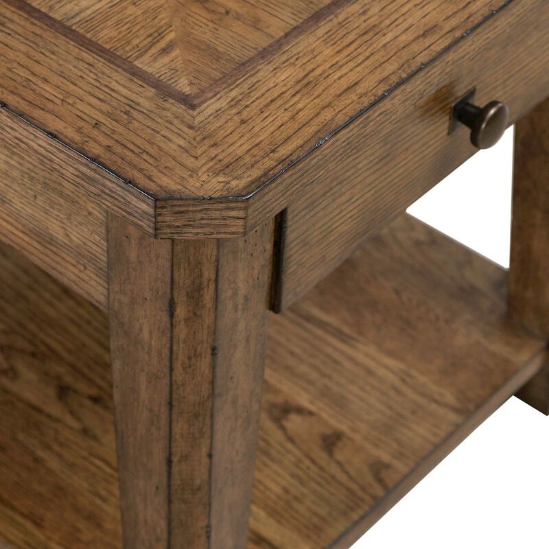 Liberty Furniture Carolina Park End Table for Living Room - Amber Brown Oak image number 5