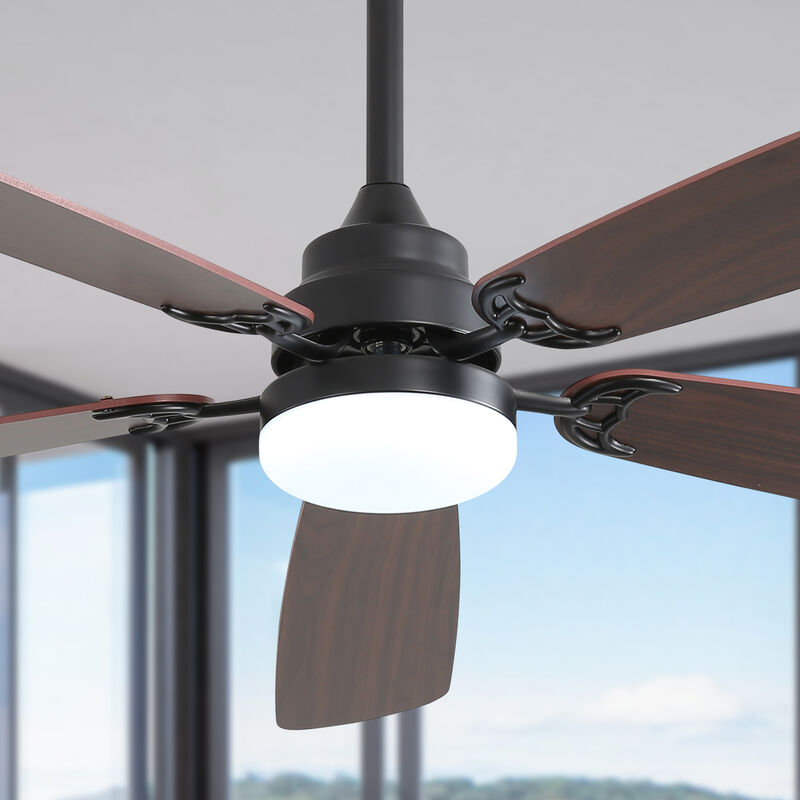 52 Inch Classics Ceiling Fan with Led Light 6 Speed Wind 5 Blades Remote Control DC Motor For Indoor image number 6