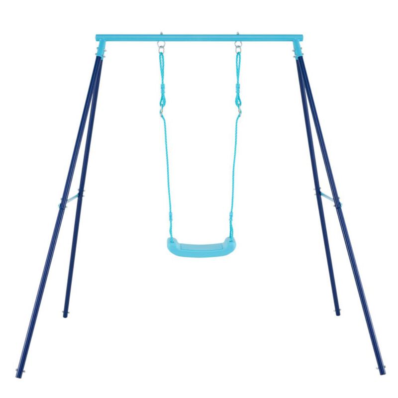 Hivvago Outdoor Heavy Duty Metal Toddler Swing Set with Stand
