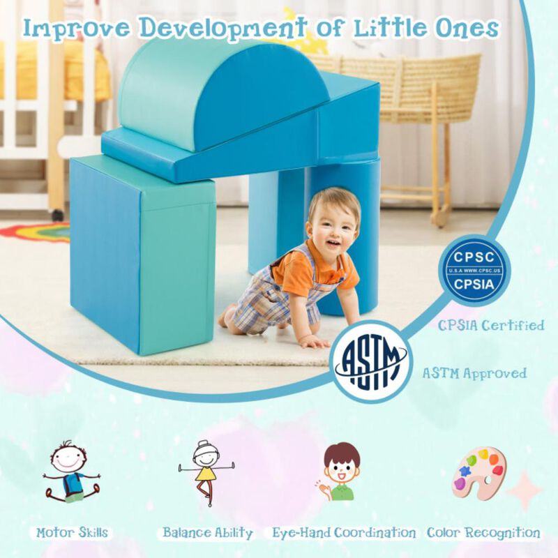Hivvago 5-Piece Kids Climb and Crawl Activity Playset
