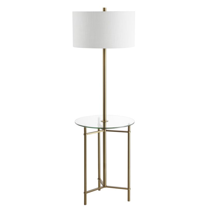 Charles Metal/Glass LED Side Table and Floor Lamp