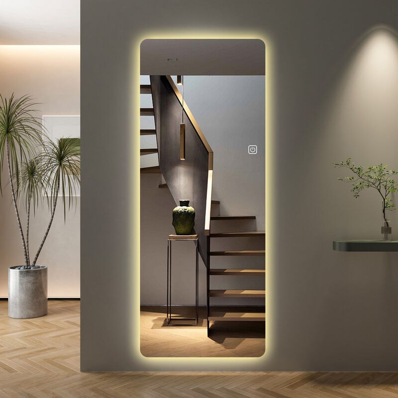 Wall Mounted Full Length Lighted 65" Full Body LED Vanity Mirror image number 1