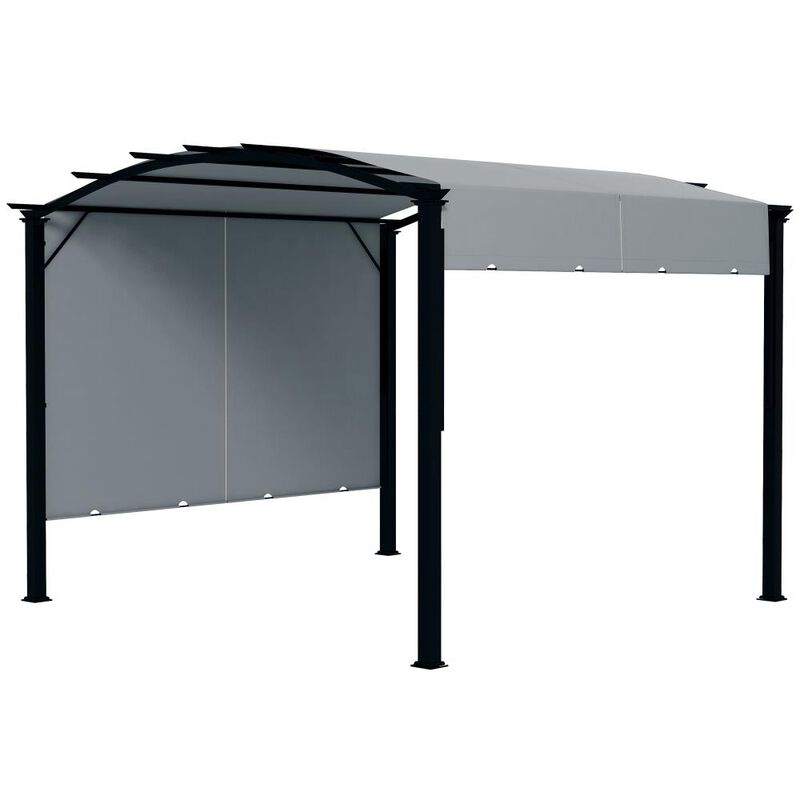 Hivvago Retractable 11' x 11' Outdoor Canopy Pergola image number 0