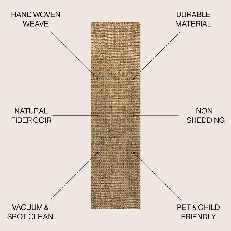 Biot Traditional Rustic Handwoven Jute Area Rug