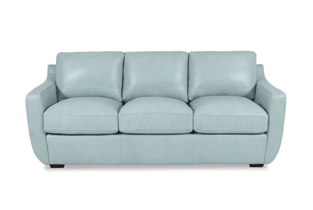 Ajax Aqua Leather Sofa