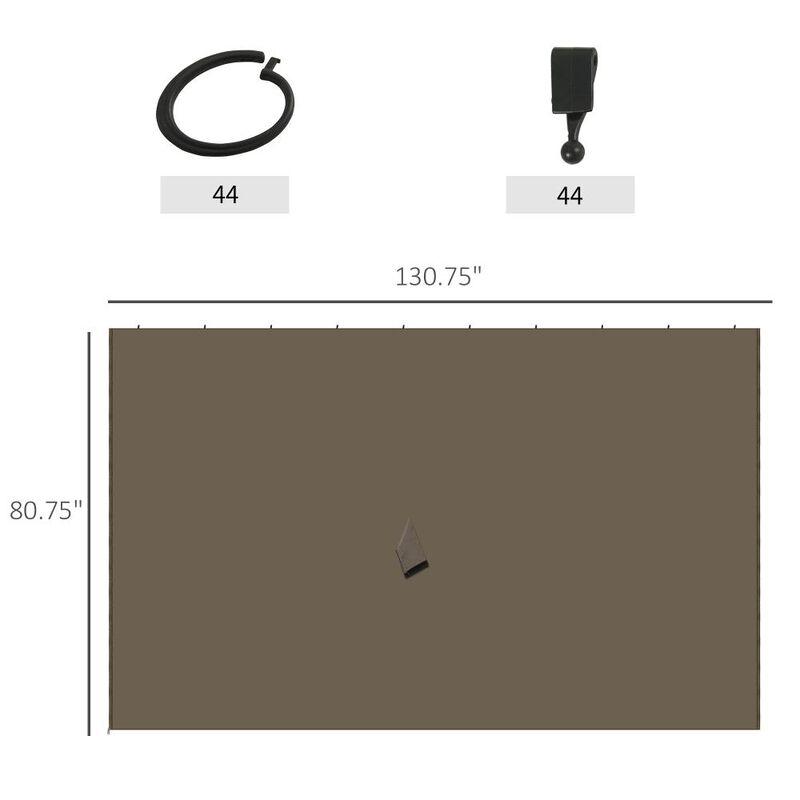 Hivvago Replacement Gazebo Walls 9.84' x 11.8' with C-Rings image number 2