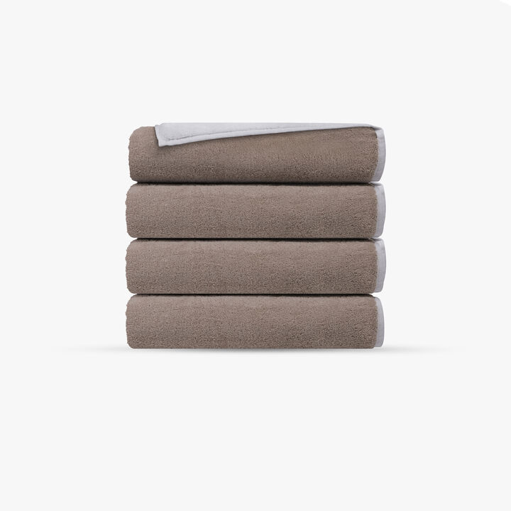 Double Face 4 pcs Turkish Wash Towels Set