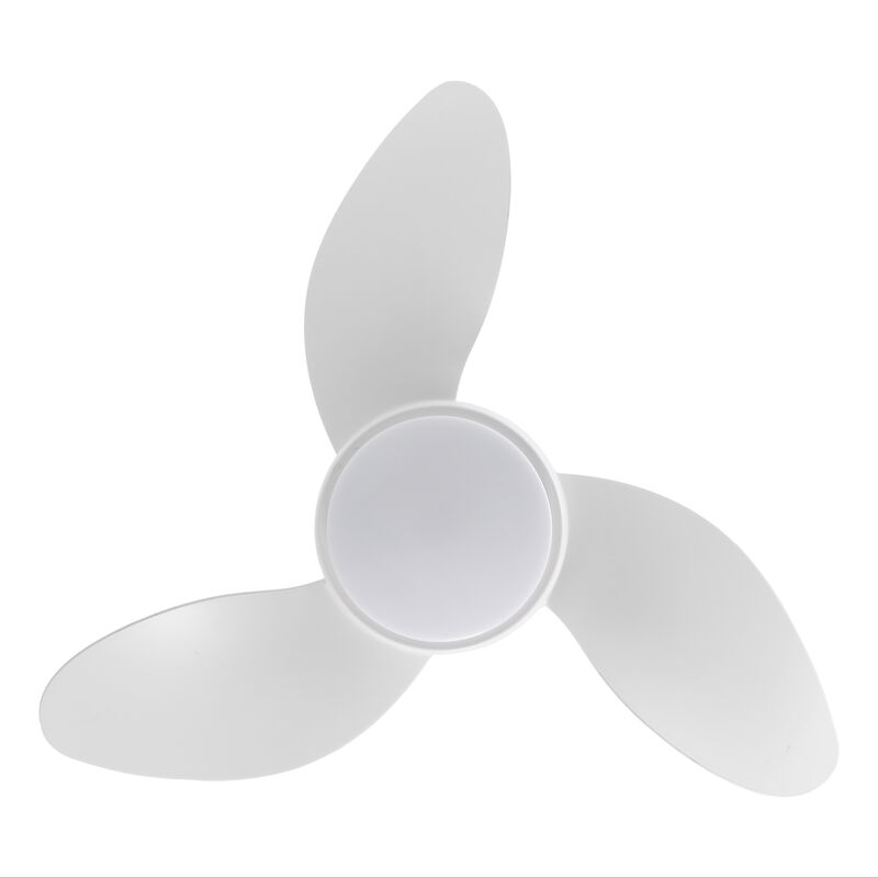 Albini 22" Contemporary Minimalist 6-Speed Metal Mobile-App/Remote-Controlled Dimmable Smart Integrated LED Ceiling Fan