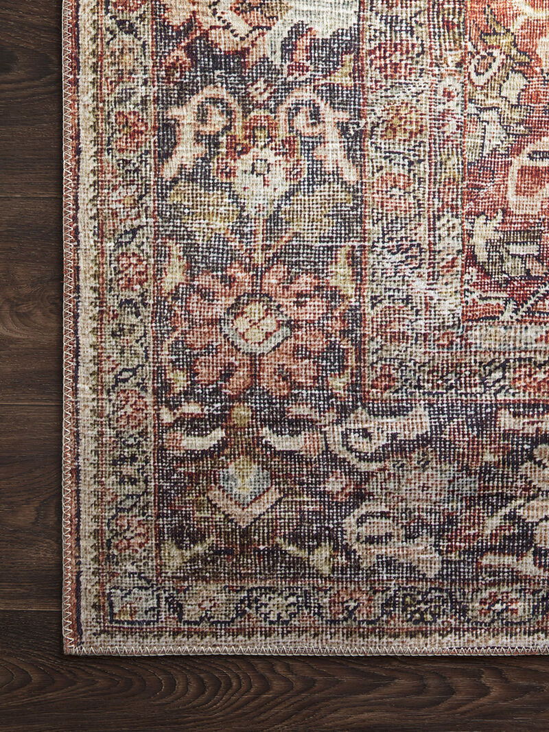 Layla LAY02 Spice/Marine 18" x 18" Sample Rug by Loloi II image number 9