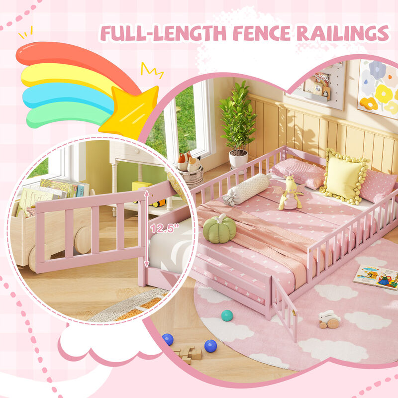Full Platform Floor Bed with Full-Length Protective Guardrails image number 7