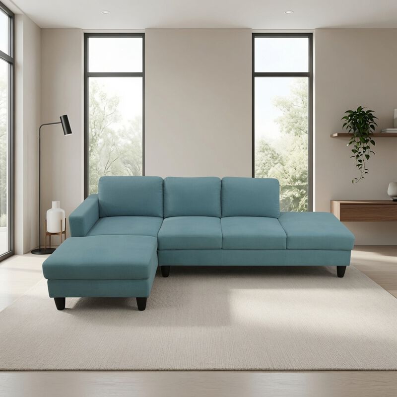 Vesnex Fabric L‑Shaped Left Chaise Sectional Sofa image number 1