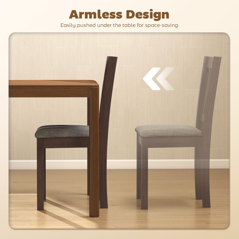 Hivvago Kitchen Chairs Set of 2 with Rubberwood Legs image number 5
