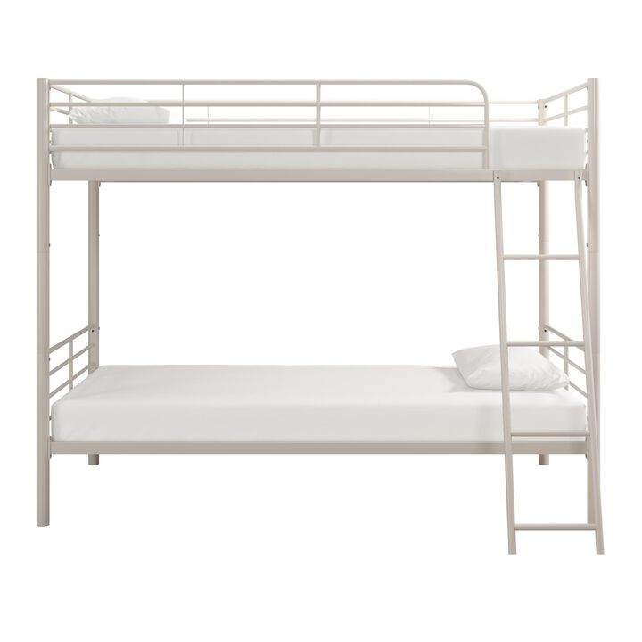 Atwater Living Daysi Convertible Twin over Twin Metal Bunk Bed, Black