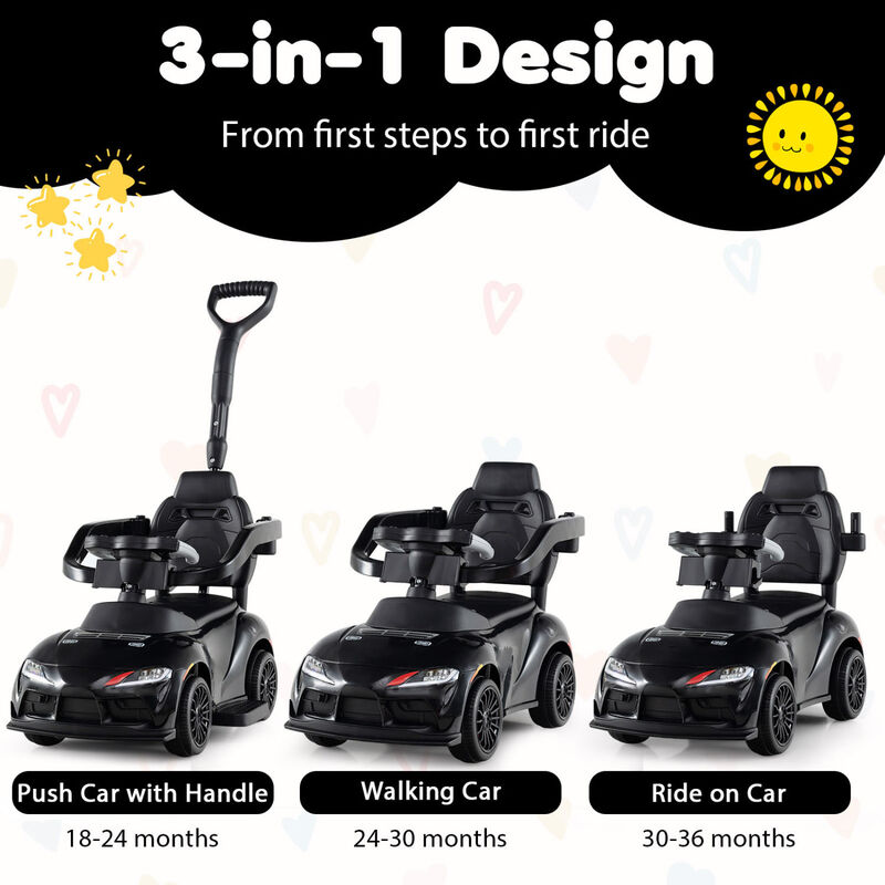 Toddler 3 in 1 Sliding Walking Toy with Foot to Floor Stroller Design image number 3