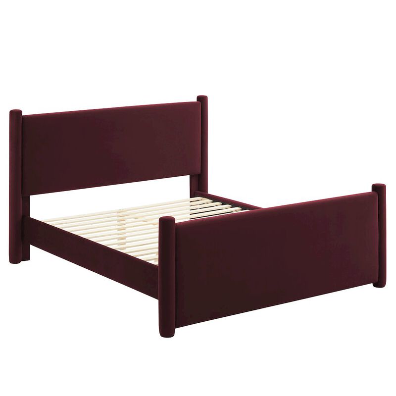 Rael Performance Velvet Full Platform Bed image number 3
