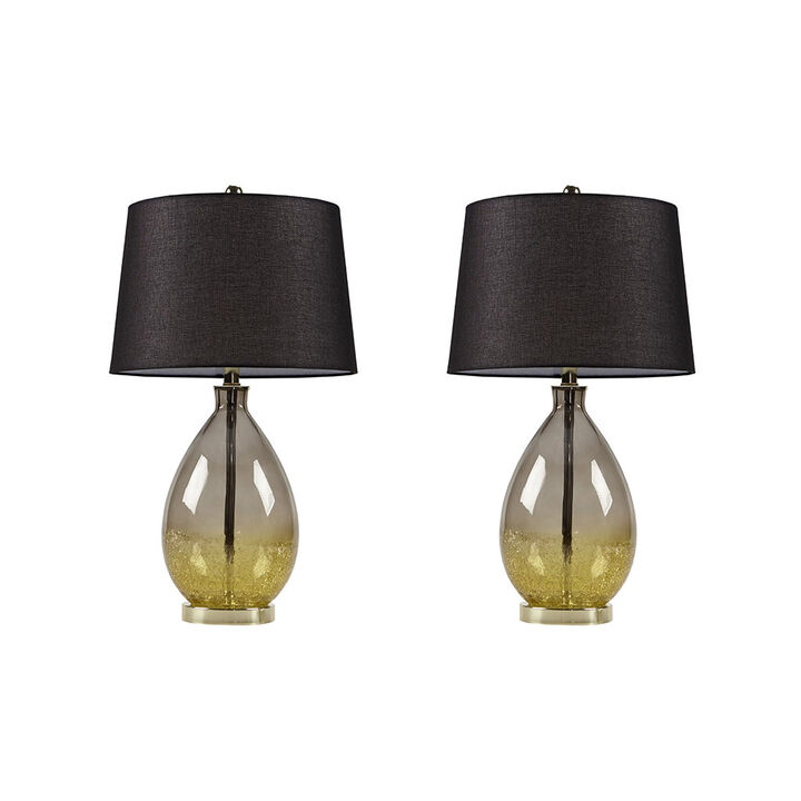 Gracie Mills Serrano Set of 2 Glass Table Lamps