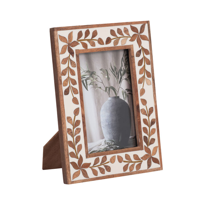 4x6 Wood Inlay Vine Frame