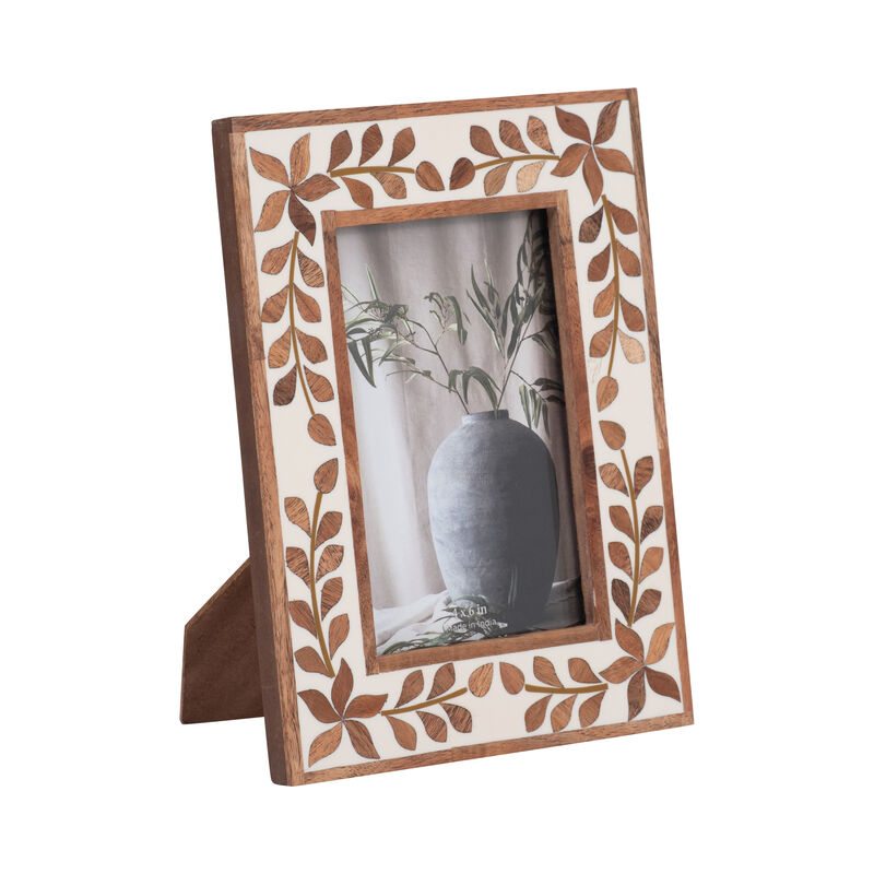 4x6 Wood Inlay Vine Frame image number 1