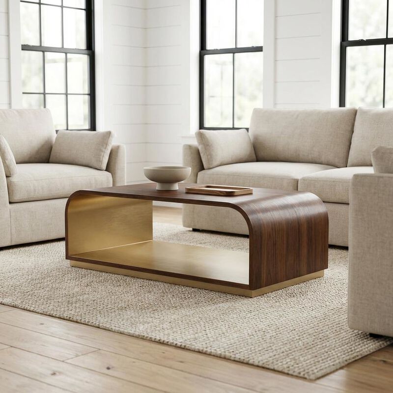 Michael Amini Houston Cocktail Table - Walnut