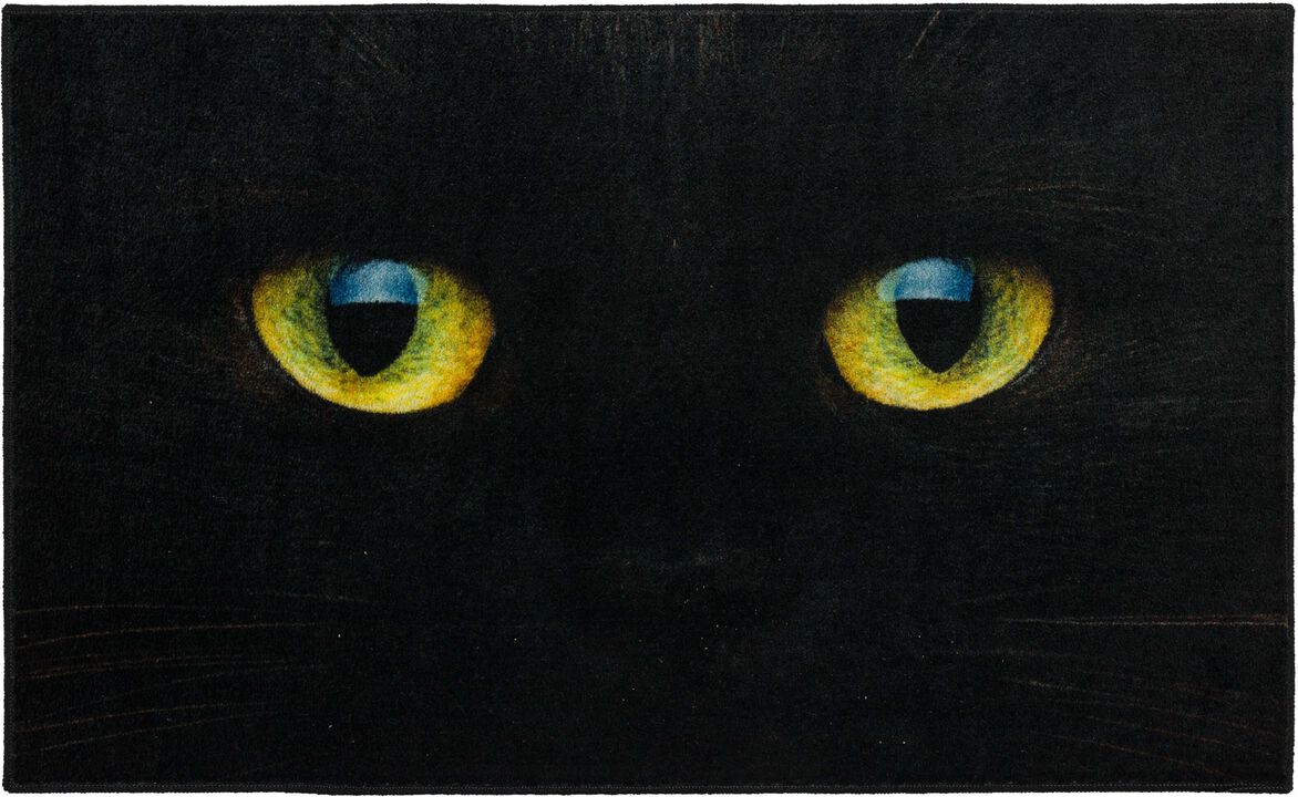 Prismatic Cat Face Bath and Kitchen Mat Collection