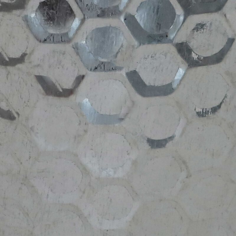 Sunnydaze Set of 4 Steel Buckets with Hexagon Pattern