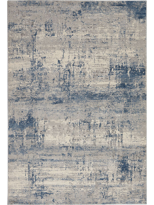 Rustic Textures RUS10 Ivory/Blue 3'11" x 5'11" Rug