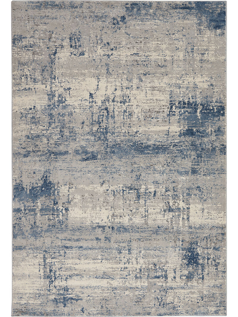 Rustic Textures RUS10 Ivory/Blue 3'11" x 5'11" Rug
