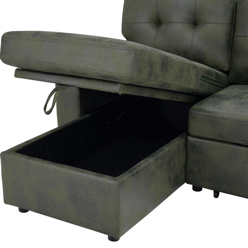 TATEUS  L-Shaped Pull-Out Sectional Sofa image number 5