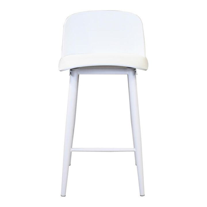 Moe's Home Collection LOOEY COUNTER STOOL WHITE-SET OF TWO