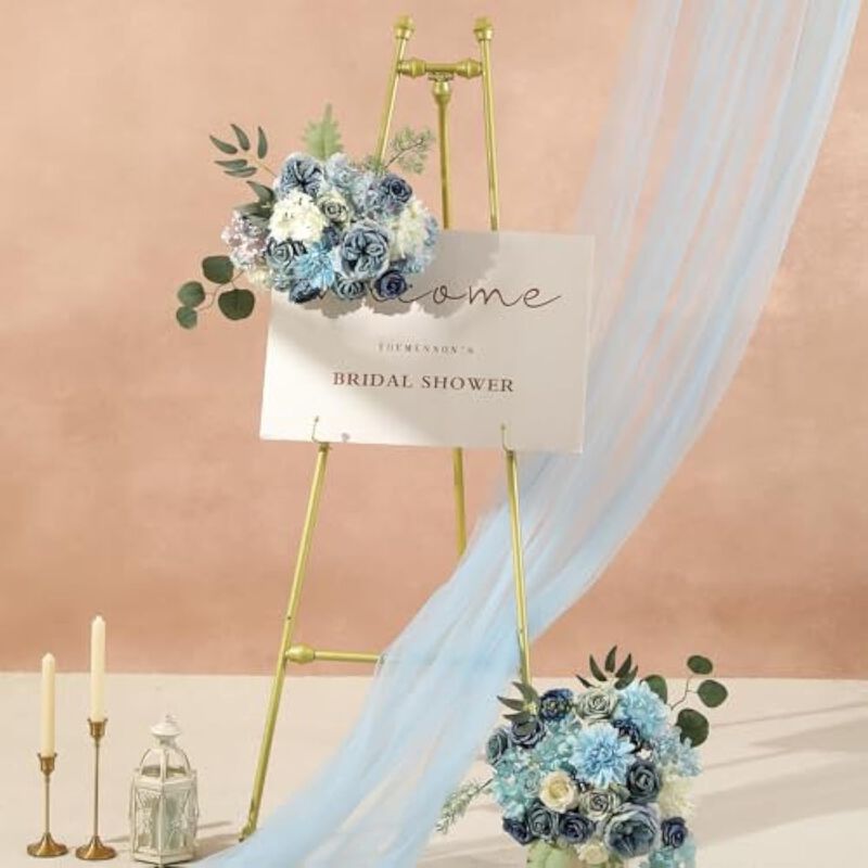 White Artificial Rose Flower Stems Wedding Centerpiece Decor image number 3