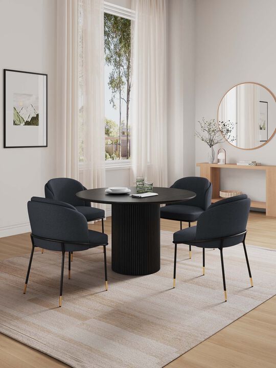 Hathaway 5-Piece Dining Set in Black