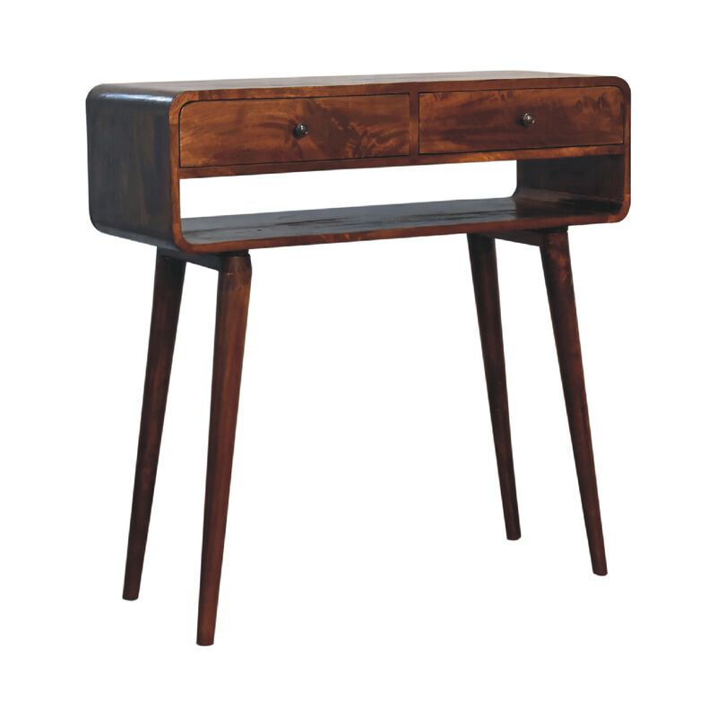 Sonata  Solid Wood Chestnut 2Drawer Console Table