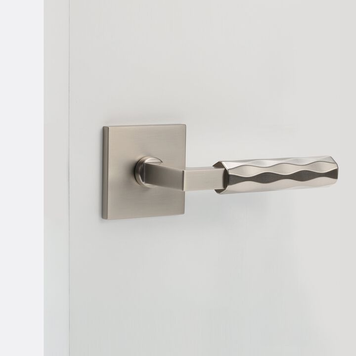 Hailey Modern Hall/Closet Interior Door Handle with Square Rosette and Concealed Screws (Passage)